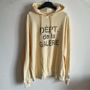 Gallery Dept x Lanvin French Logo Cream Knit Hoodie